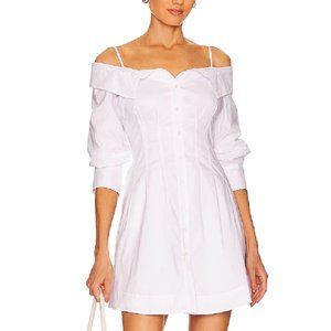 Jonathan Simkhai White Off-Shoulder Mini Dress